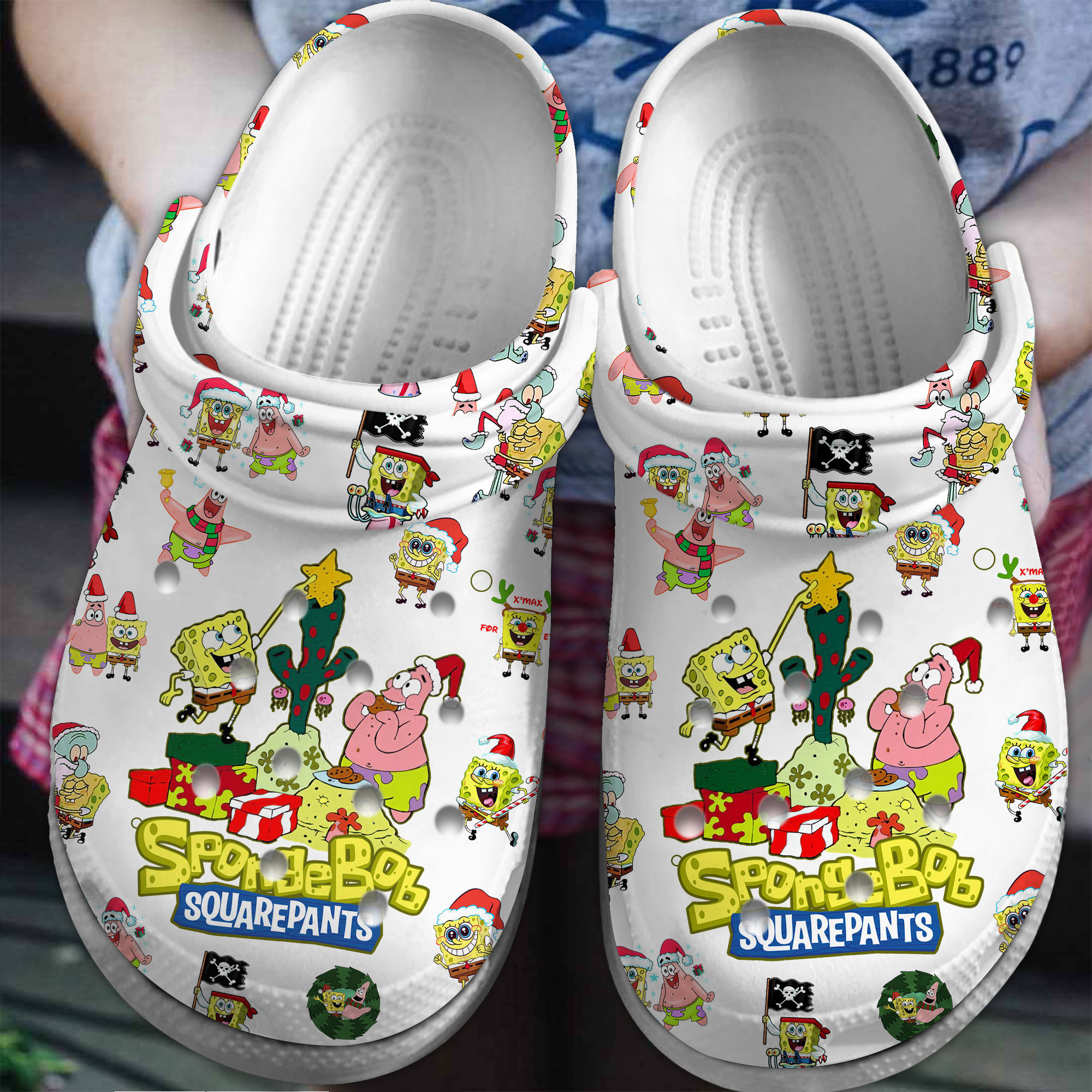 SpongeBob SquarePants Cartoon Crocs Crocband Clogs Shoes Comfortable For Men Women and Kids