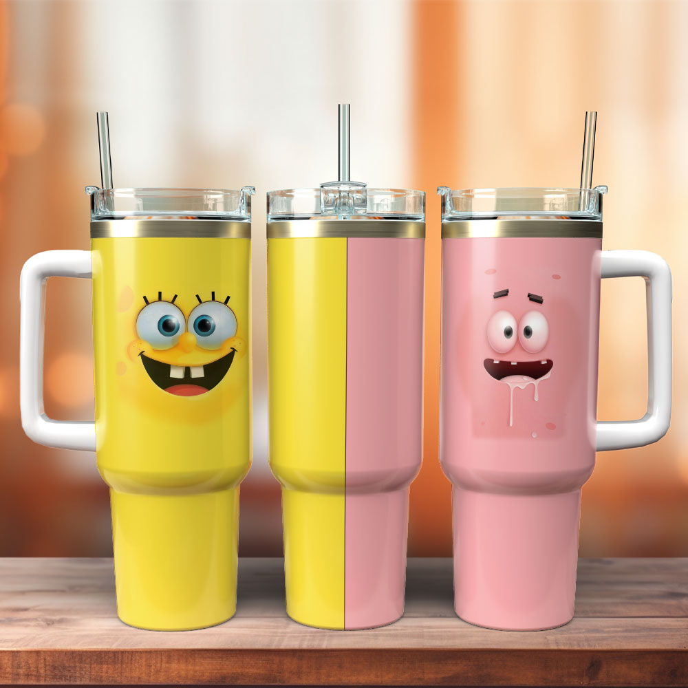 SpongeBob SquarePants Cartoon Custom Stanley Cup 40 oz 30 oz Tumbler With HandleTVC2301252