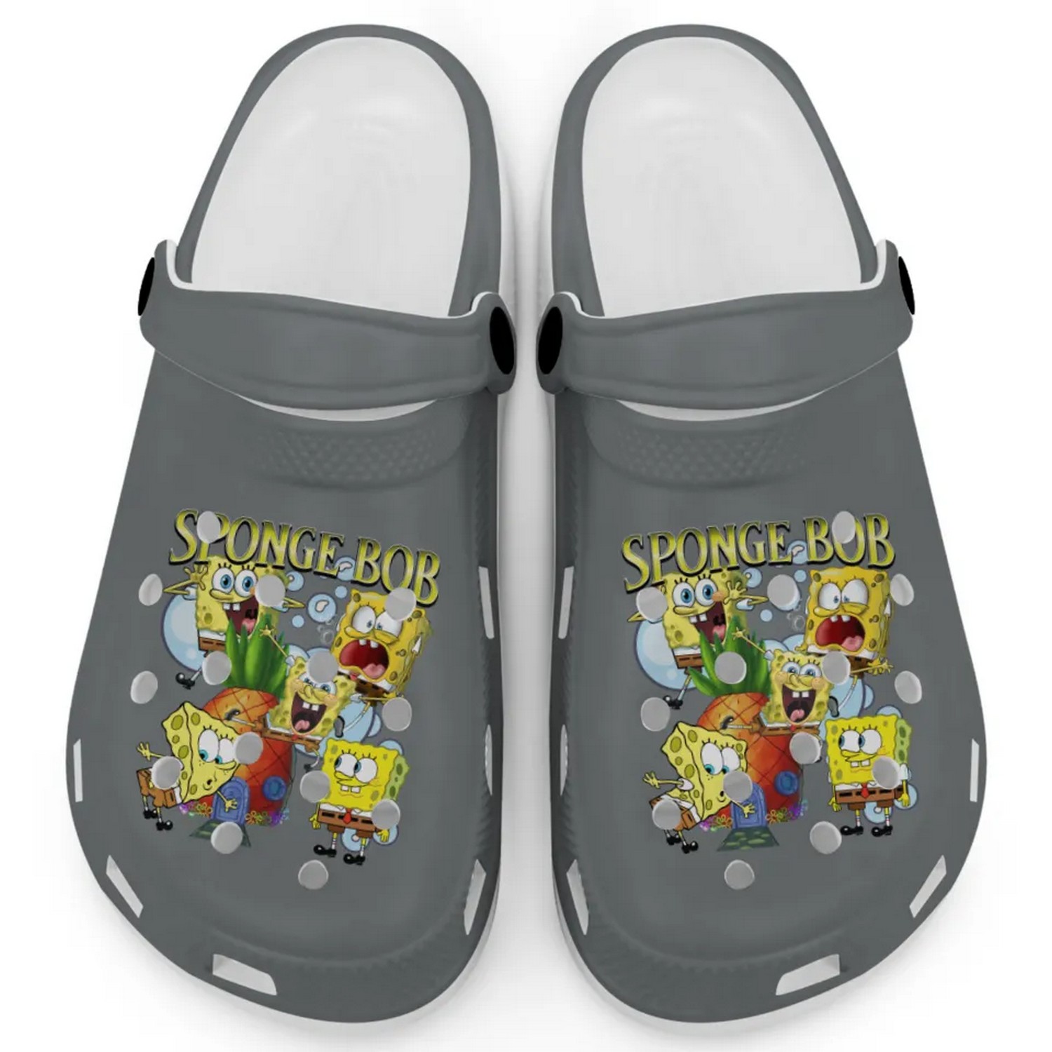 Spongebob Squarepants Cartoon Granite Crocs Crocband Clogs Shoes Comfortable For Men Women and Kids