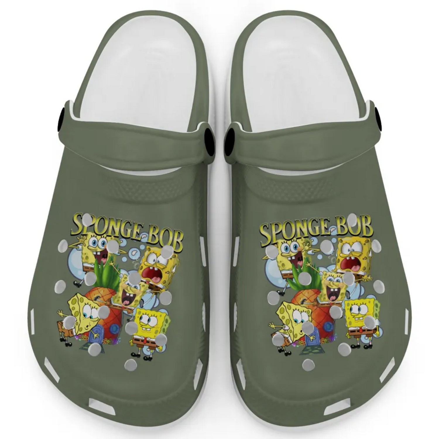 Spongebob Squarepants Cartoon Hemp Crocs Crocband Clogs Shoes Comfortable For Men Women and Kids