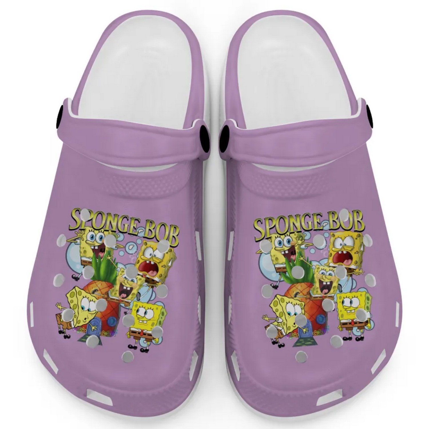 Spongebob Squarepants Cartoon Orchid Crocs Crocband Clogs Shoes Comfortable For Men Women and Kids