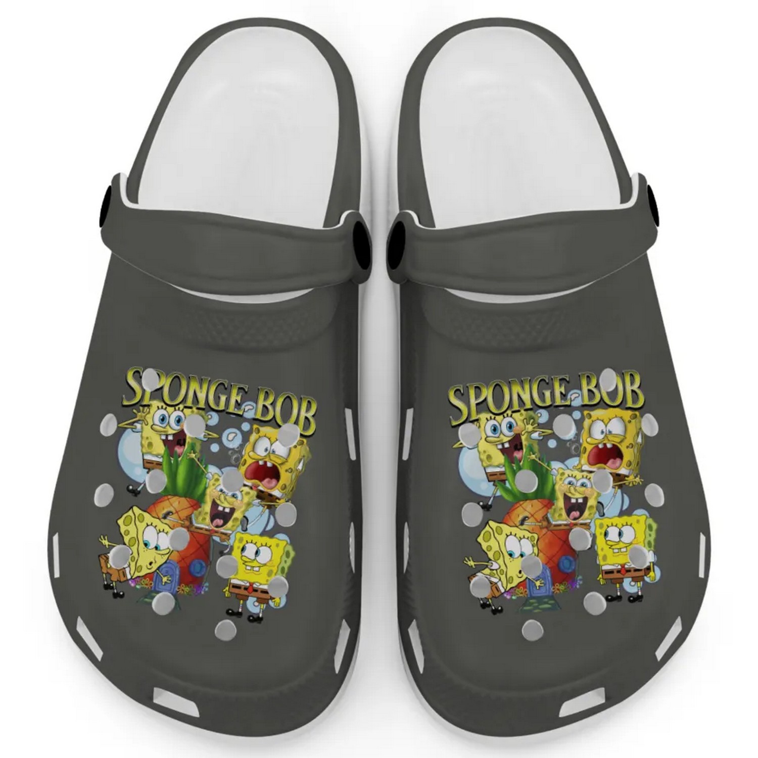 Spongebob Squarepants Cartoon Pepper Crocs Crocband Clogs Shoes Comfortable For Men Women and Kids