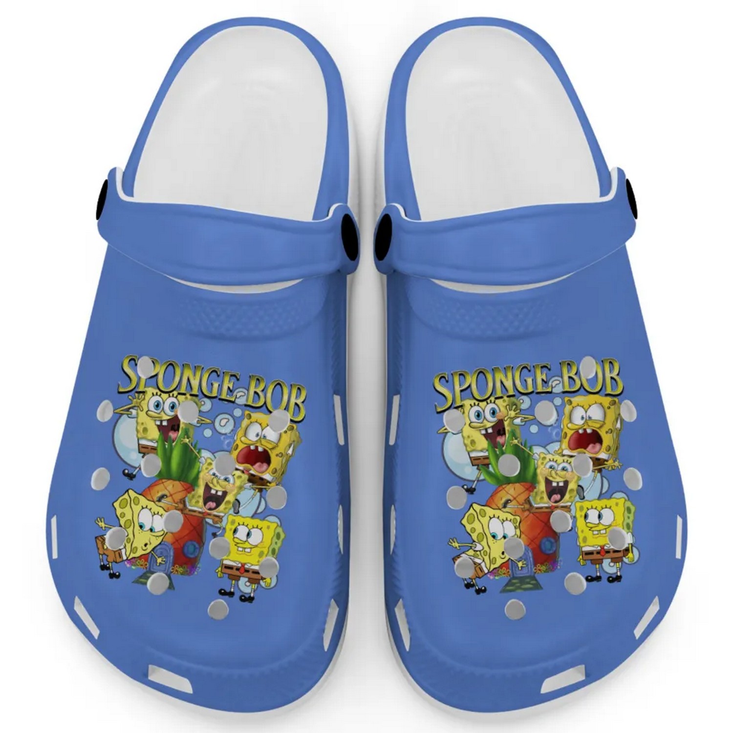 Spongebob Squarepants Cartoon Perriwinkle Crocs Crocband Clogs Shoes Comfortable For Men Women and Kids