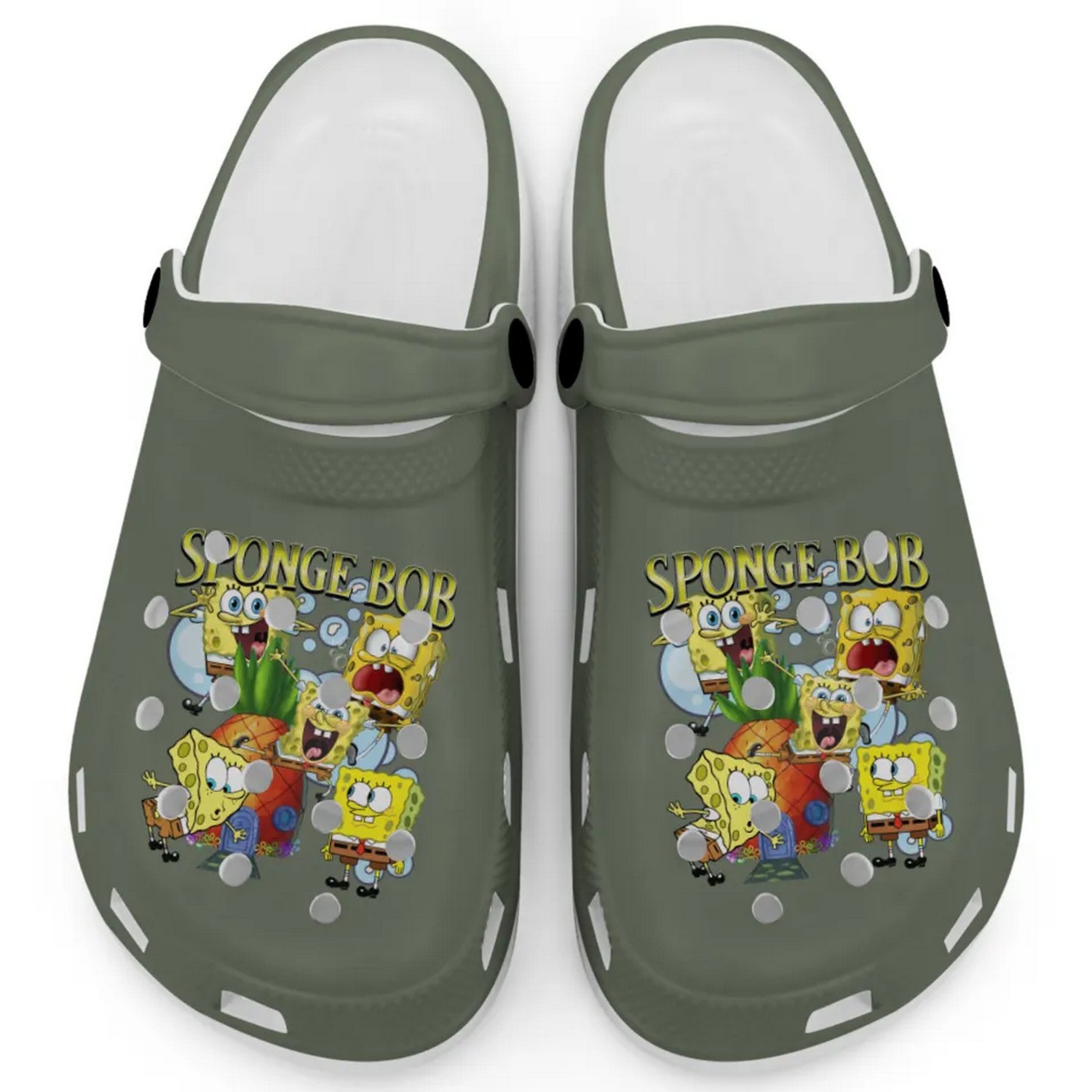 Spongebob Squarepants Cartoon Sage Crocs Crocband Clogs Shoes Comfortable For Men Women and Kids