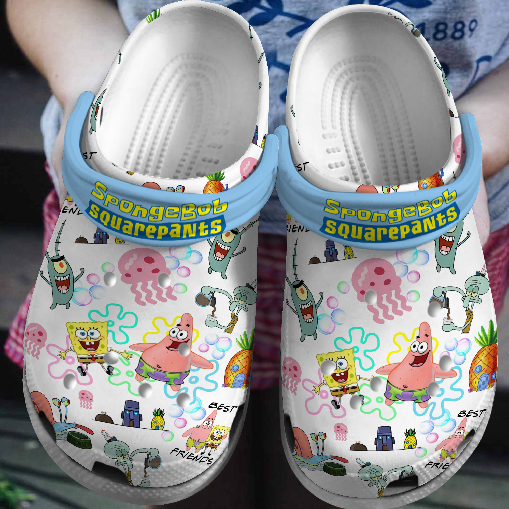 SpongeBob SquarePants Movie Crocs Crocband Clogs Shoes Comfortable For Men Women and Kids