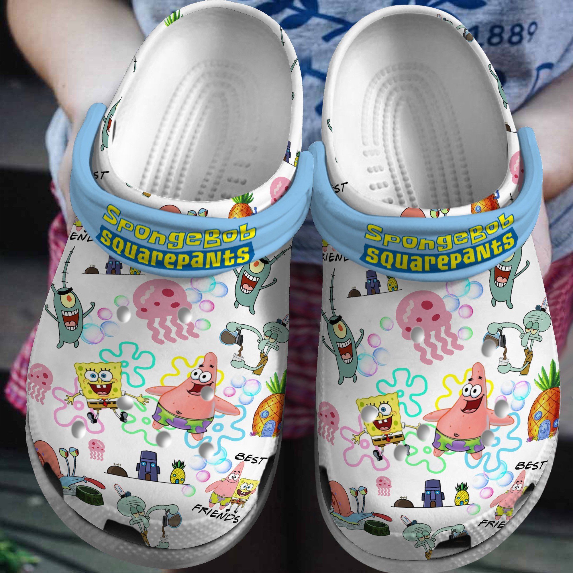 SpongeBob SquarePants TV Series Crocs Crocband Clogs Shoes Comfortable For Men Women and Kids