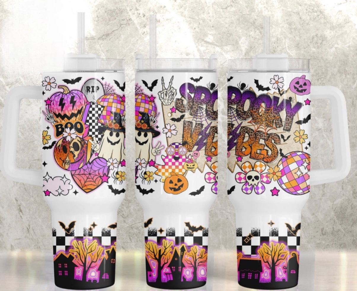 Spooky Pumpkin Halloween Custom Stanley Cup 40 oz 30 oz Tumbler With HandleTVC2301752