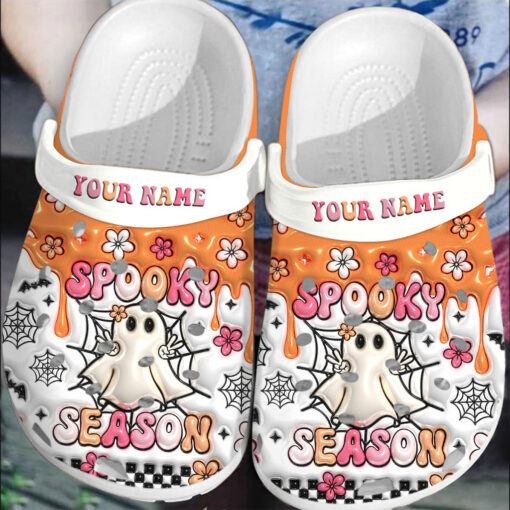 Spooky Season Halloween Crocs Crocband Clogs Shoes Comfortable For Men Women and Kids