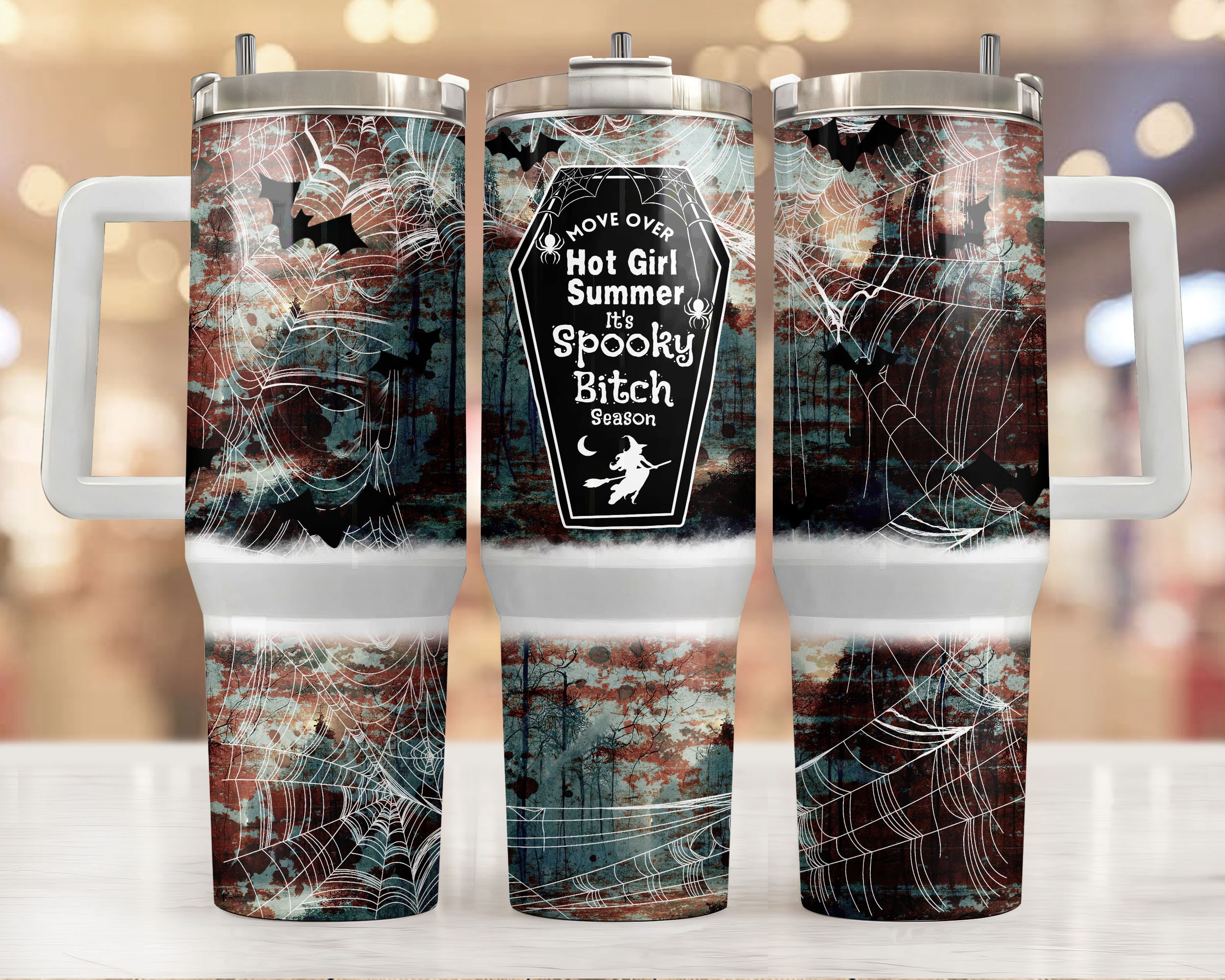 Spooky Spiderweb Custom Stanley Cup 40 oz 30 oz Tumbler With HandleTVC2301956