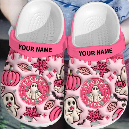 Spooky Vibes Halloween Crocs Crocband Clogs Shoes Comfortable For Men Women and Kids