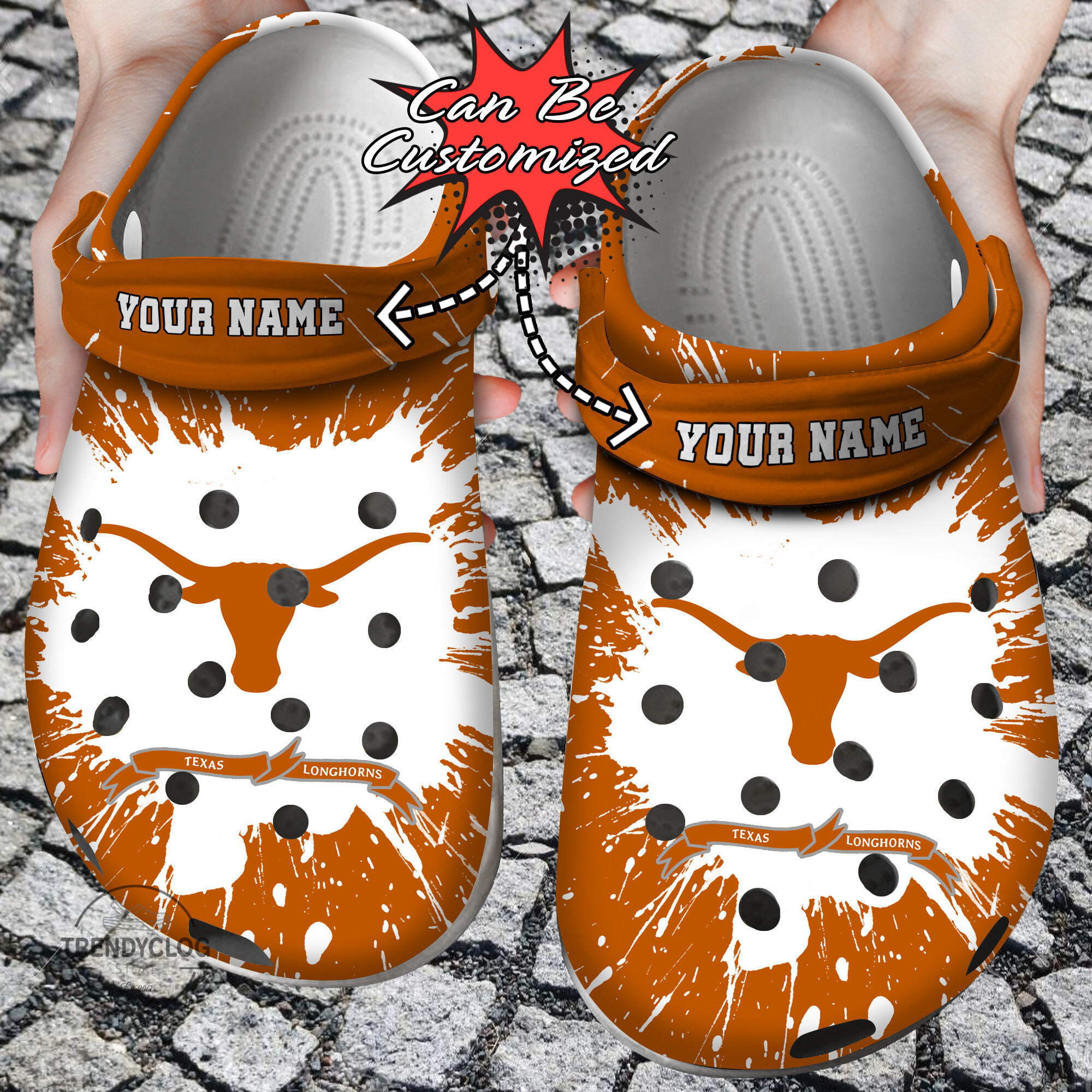 Sport Personalized T Longhorns University Team Clog Shoes