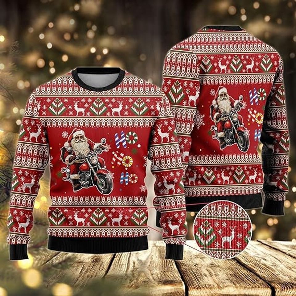 Sporty Santa Claus Sweaters for Women, Ugly Christmas Sweater