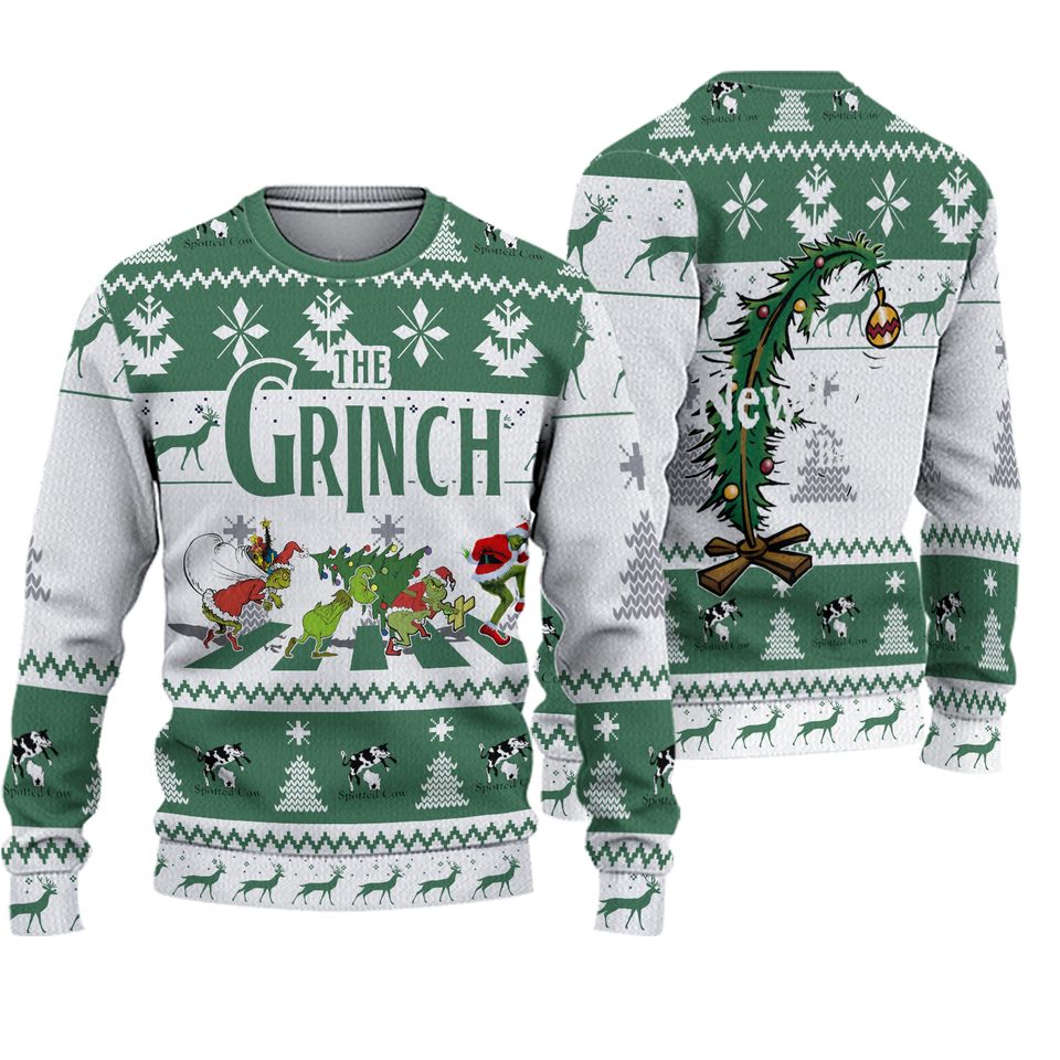 Spotted Cow The Grin Christmas Ugly Sweater