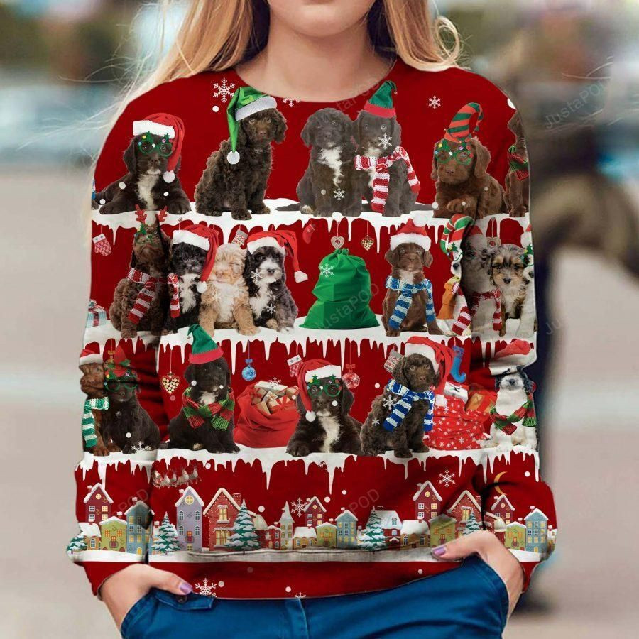 Sproodle Snow Christmas Ugly Christmas Sweater Adult 3D Funny Matching for family