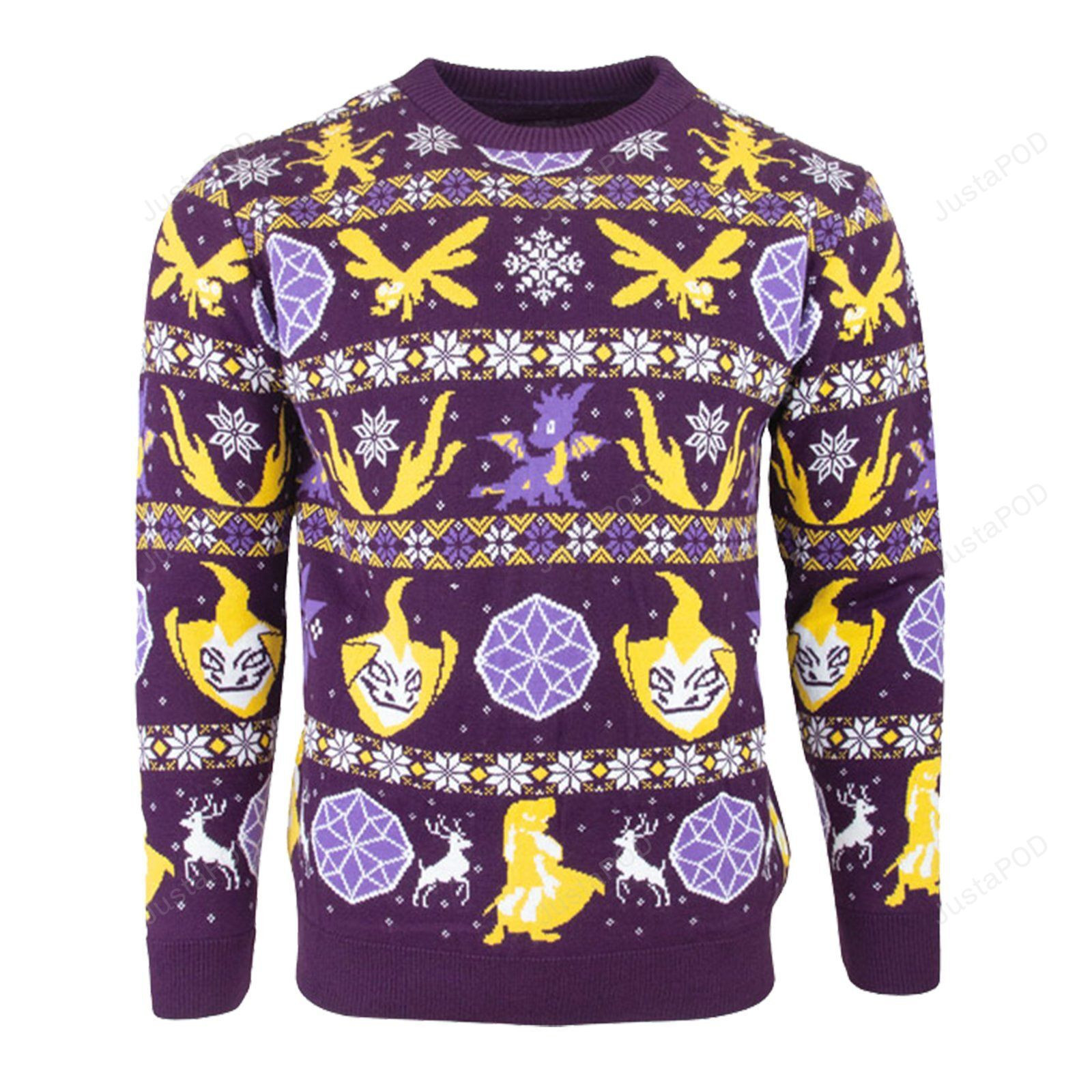 Spyro The Dragon Fairisle Christmas Ugly Christmas Sweater Adult 3D Funny Matching for family