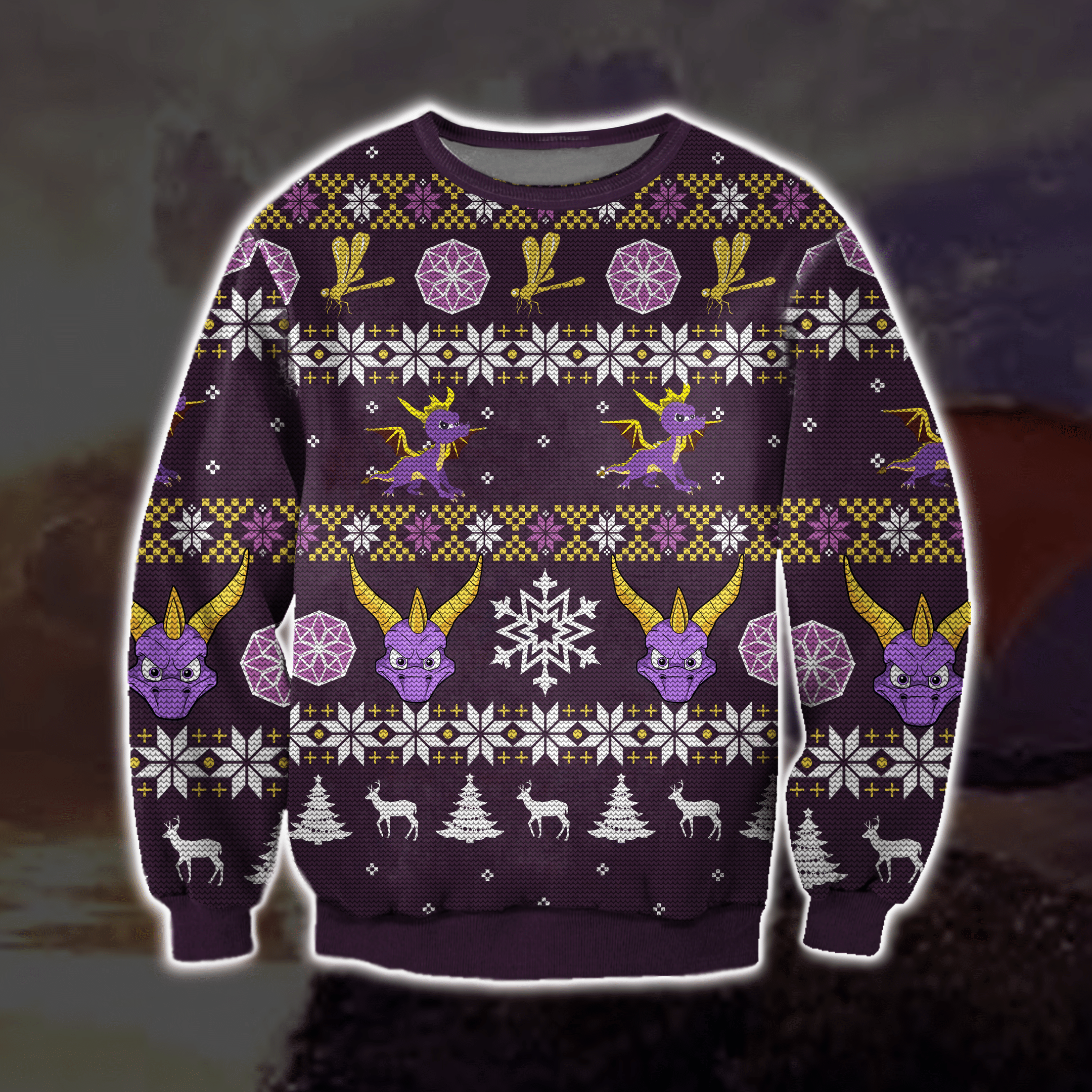 Spyro Ugly Christmas Sweater Adult 3D Funny Matching for family