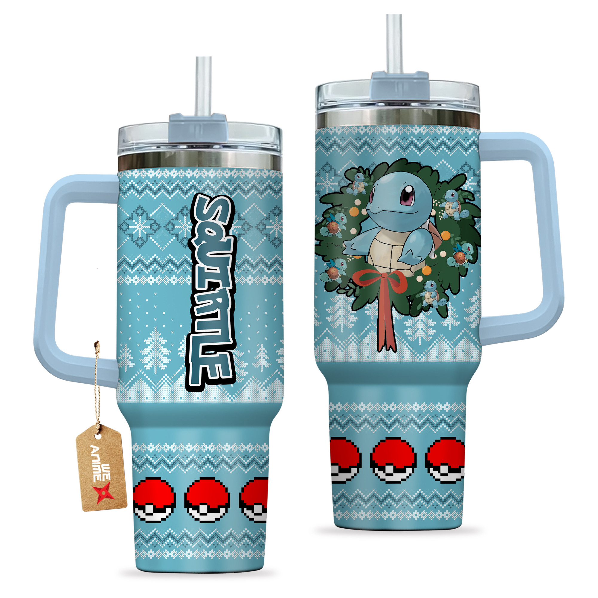 Squirtle Pokemon Anime Custom Stanley Cup 40 oz 30 oz Tumbler With HandleTVC2301155 - Image 2