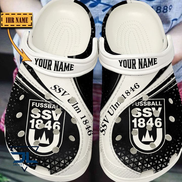 SSV Ulm 1846 FuÃŸball Bundesliga Sport Crocs Crocband Clogs Shoes Comfortable For Men Women and Kids