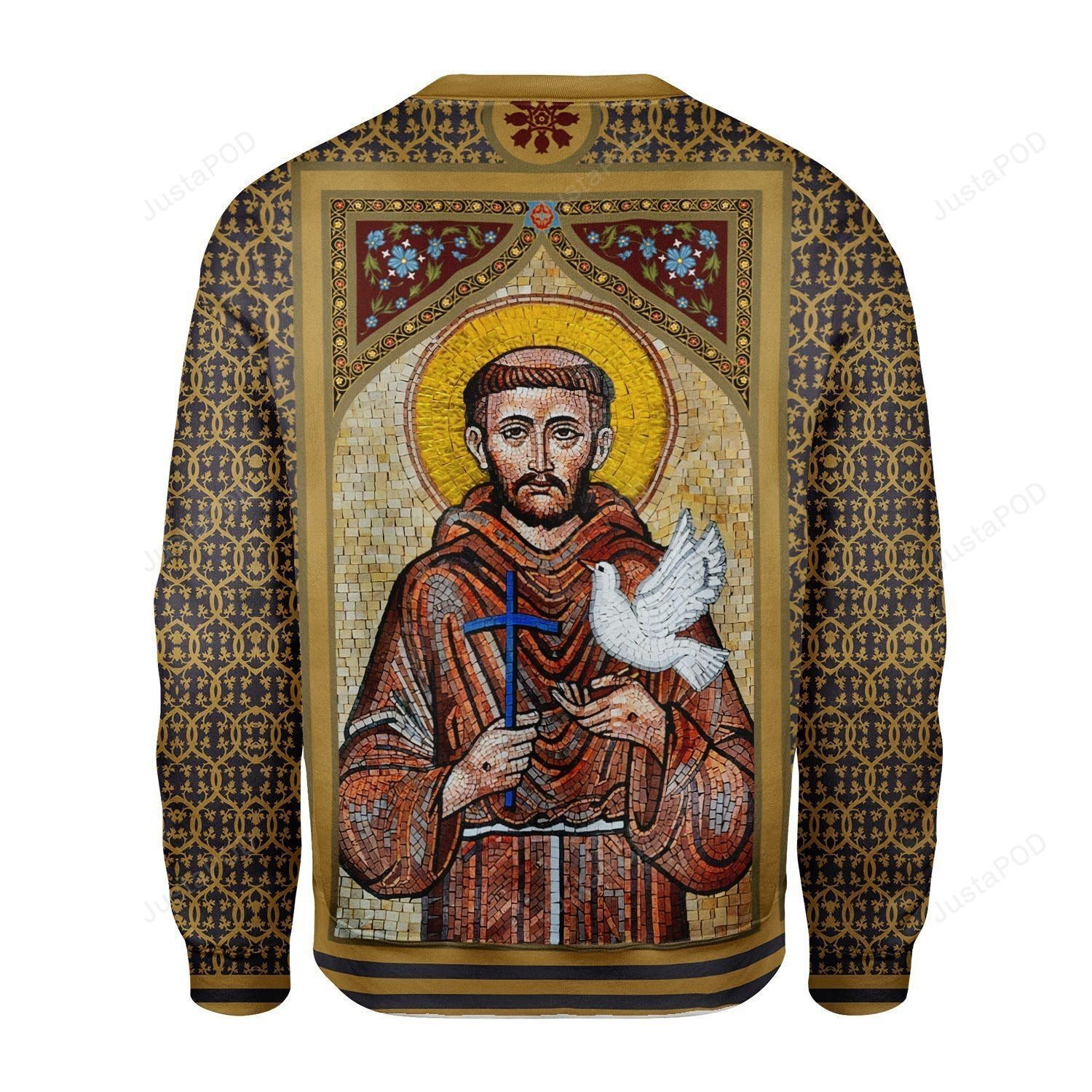 St Francis Of Assisi Ugly Christmas Sweater Adult 3D Funny Matching for family