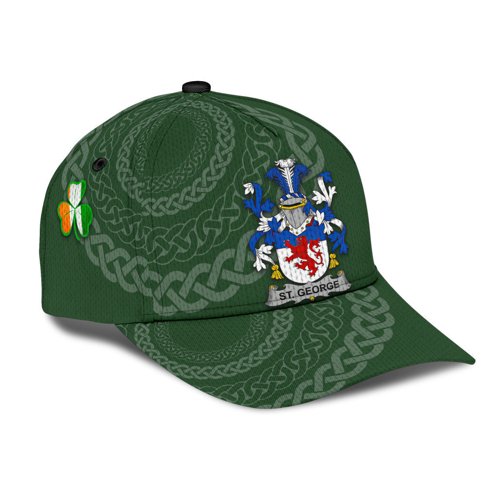 St George Coat Of Arms - Irish Family Crest St Patrick's Day Hat Classic Cap Trucker Hats Custom Hats Gifts For Men & Women