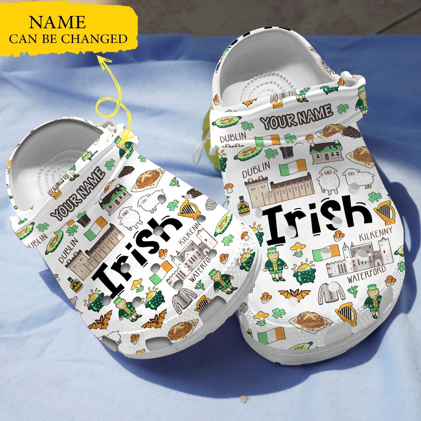 St Patrick's Day Irish Celtic Crocs Crocband Clogs Shoes Comfortable For Men Women and Kids