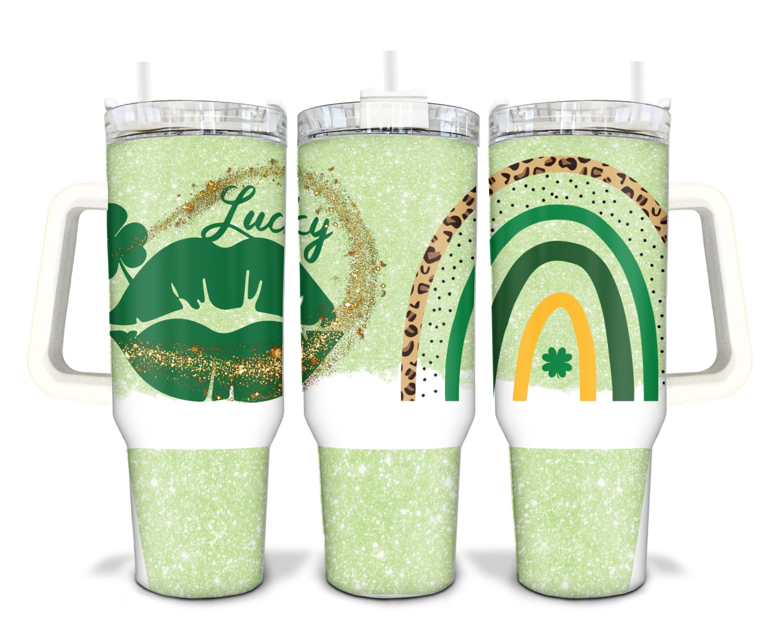 St Patricks Day Rainbow Custom Stanley Cup 40 oz 30 oz Tumbler With HandleTVC2301908