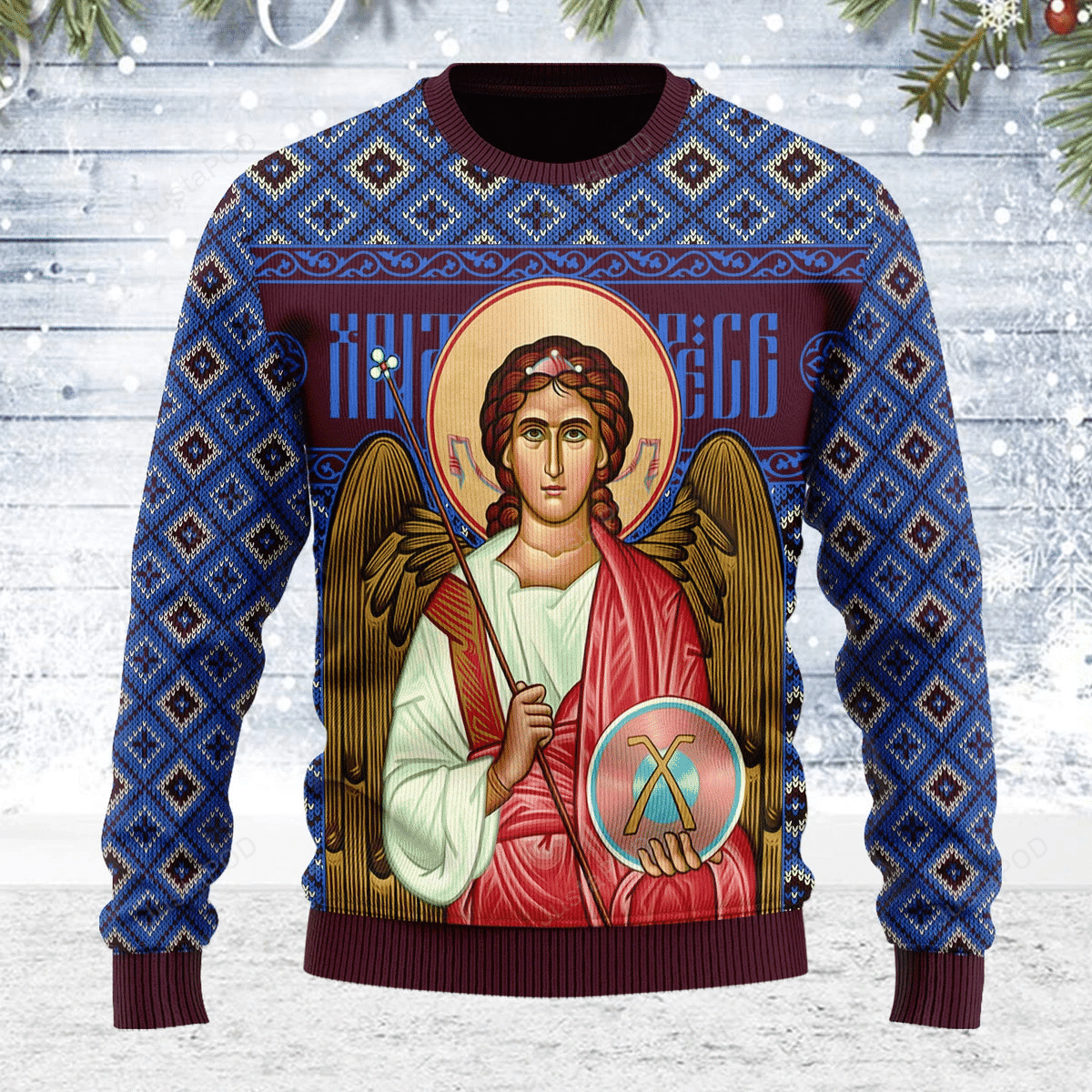 St. Archangel Michael Ugly Christmas Sweater Adult 3D Funny Matching for family