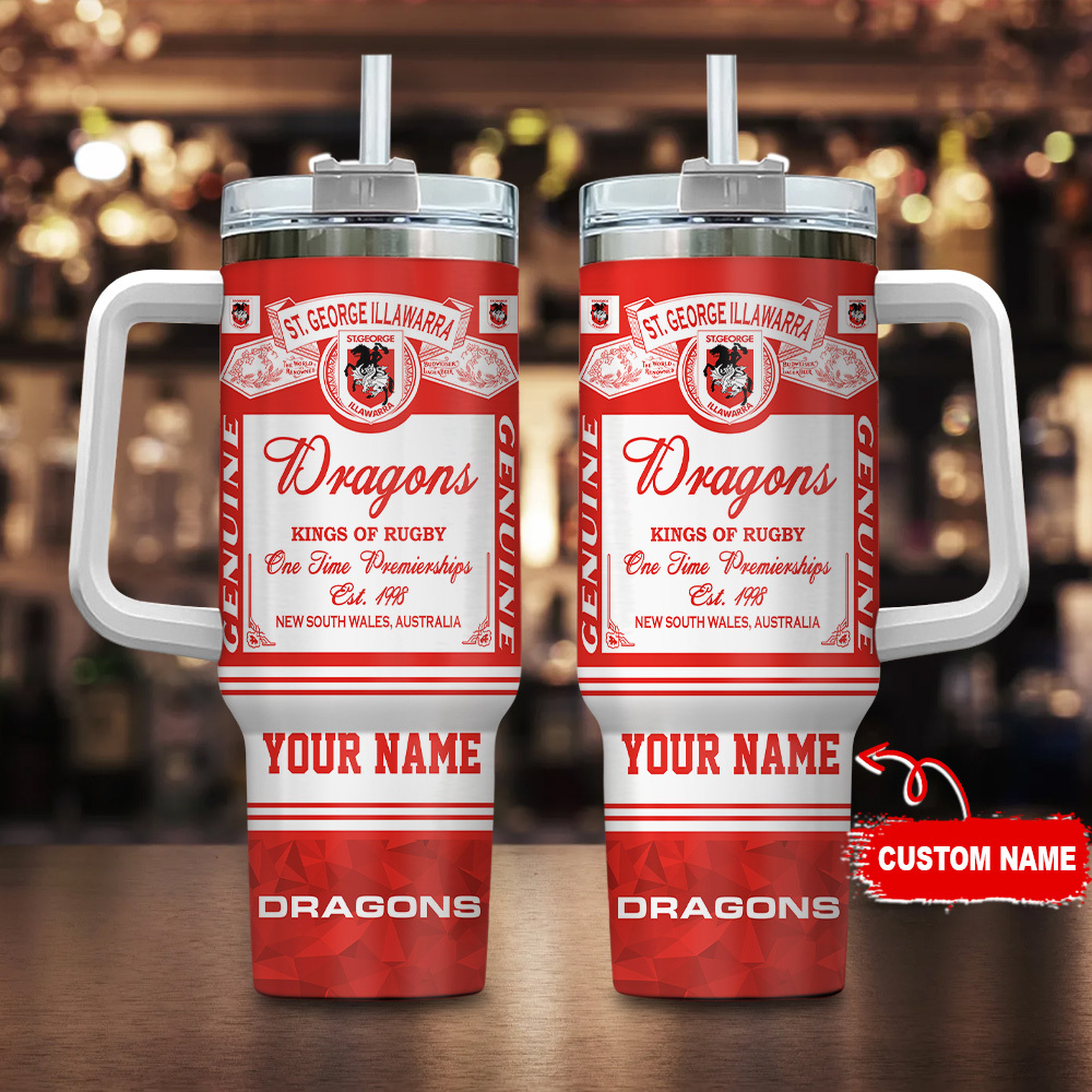 St. George Illawarra Dragons Kings of Rugby NRL Custom Stanley Cup 40 oz 30 oz Tumbler With HandleTVC230115