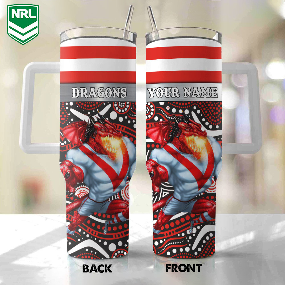 St. George Illawarra Dragons Mascot NRL Custom Stanley Cup 40 oz 30 oz Tumbler With HandleTVC230113