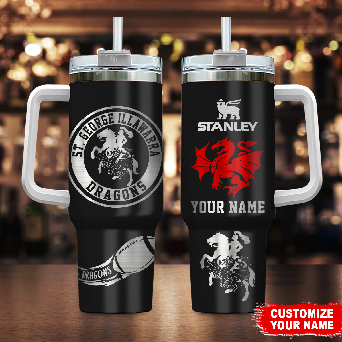 St. George Illawarra Dragons NRL Custom Stanley Cup 40 oz 30 oz Tumbler With HandleTVC230114