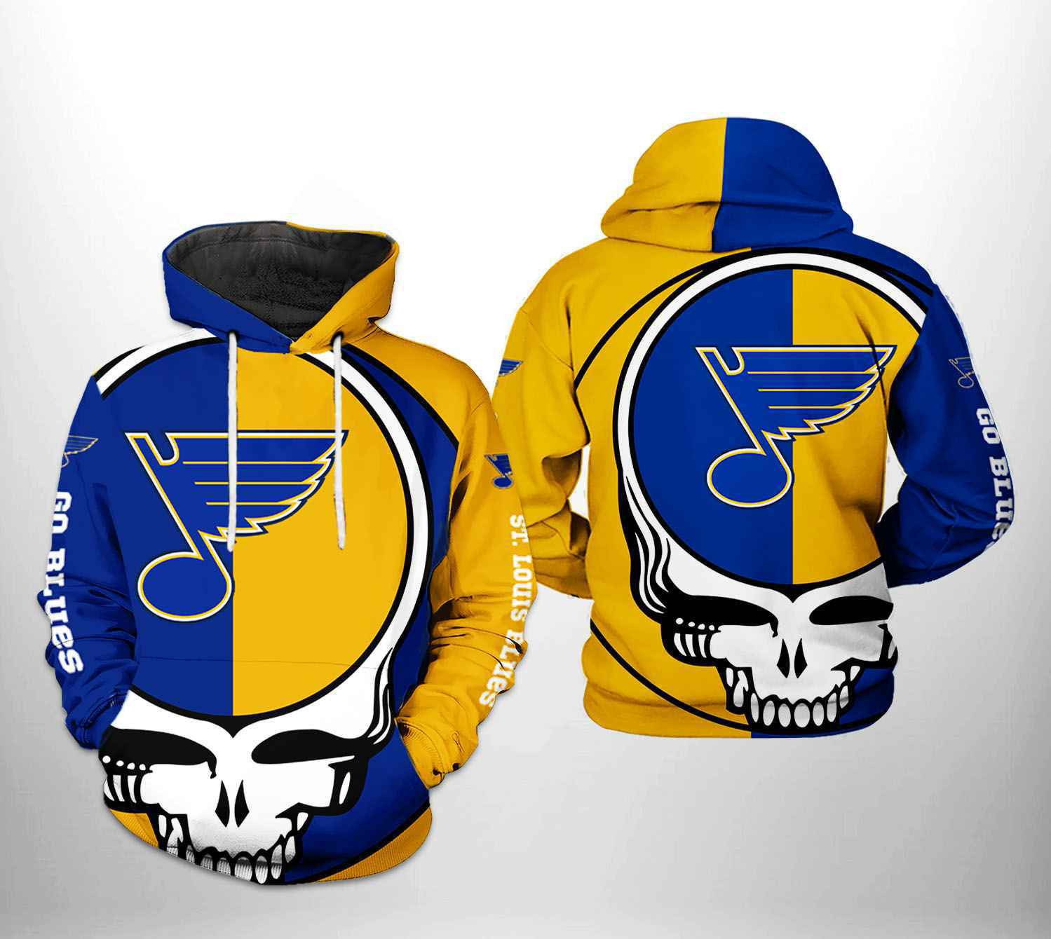 St. Louis Blues NHL Grateful Dead 3D All Over Print Hoodie, Zip Hoodie