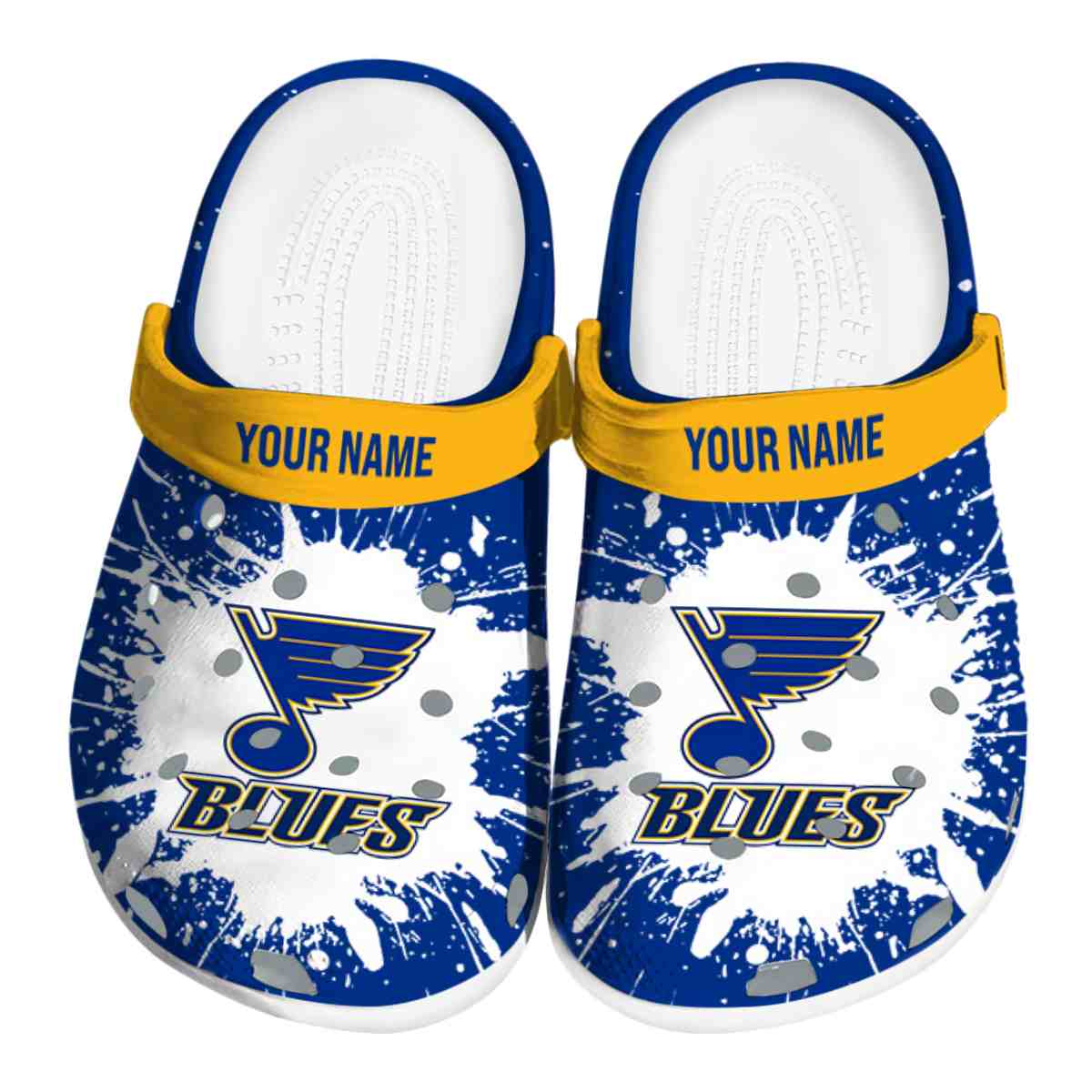 St. Louis Blues NHL Sport Crocs Crocband Clogs Shoes Comfortable For Men Women and Kids