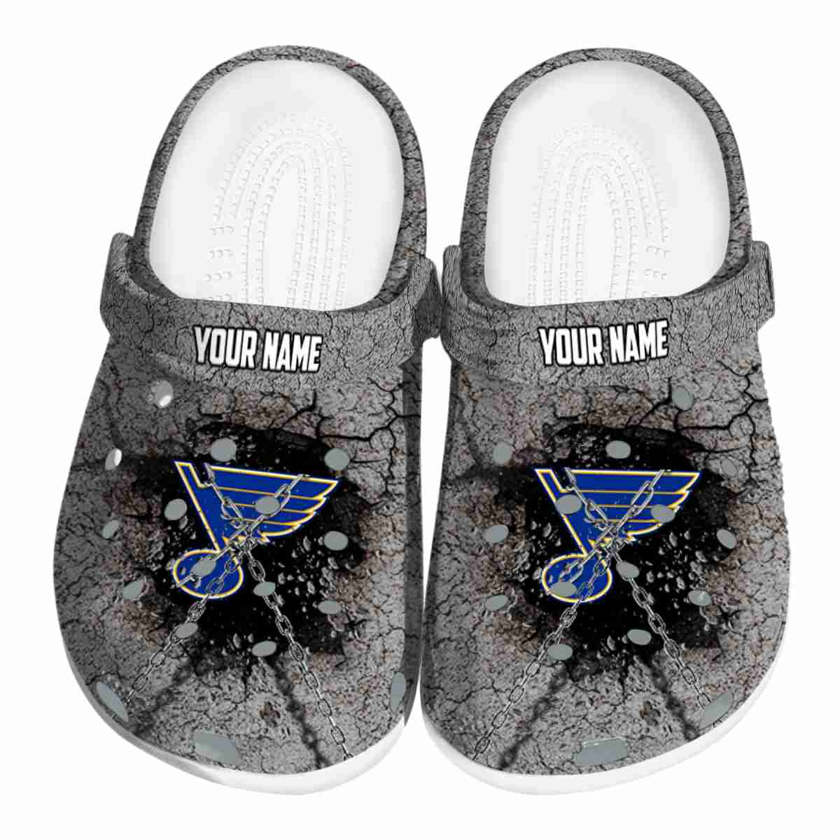 St. Louis Blues NHL Sport Crocs Crocband Clogs Shoes Comfortable For Men Women and Kids