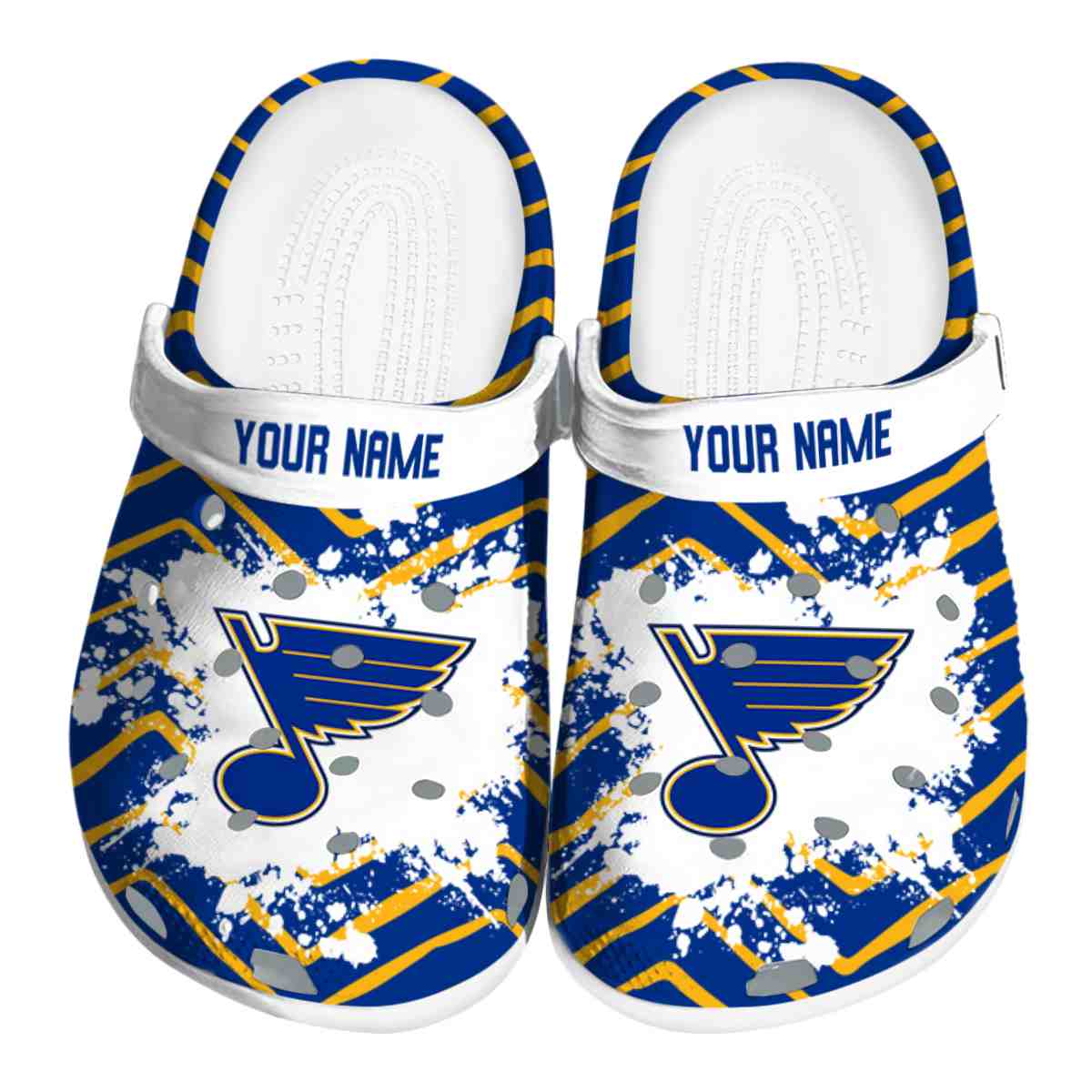 St. Louis Blues NHL Sport Crocs Crocband Clogs Shoes Comfortable For Men Women and Kids