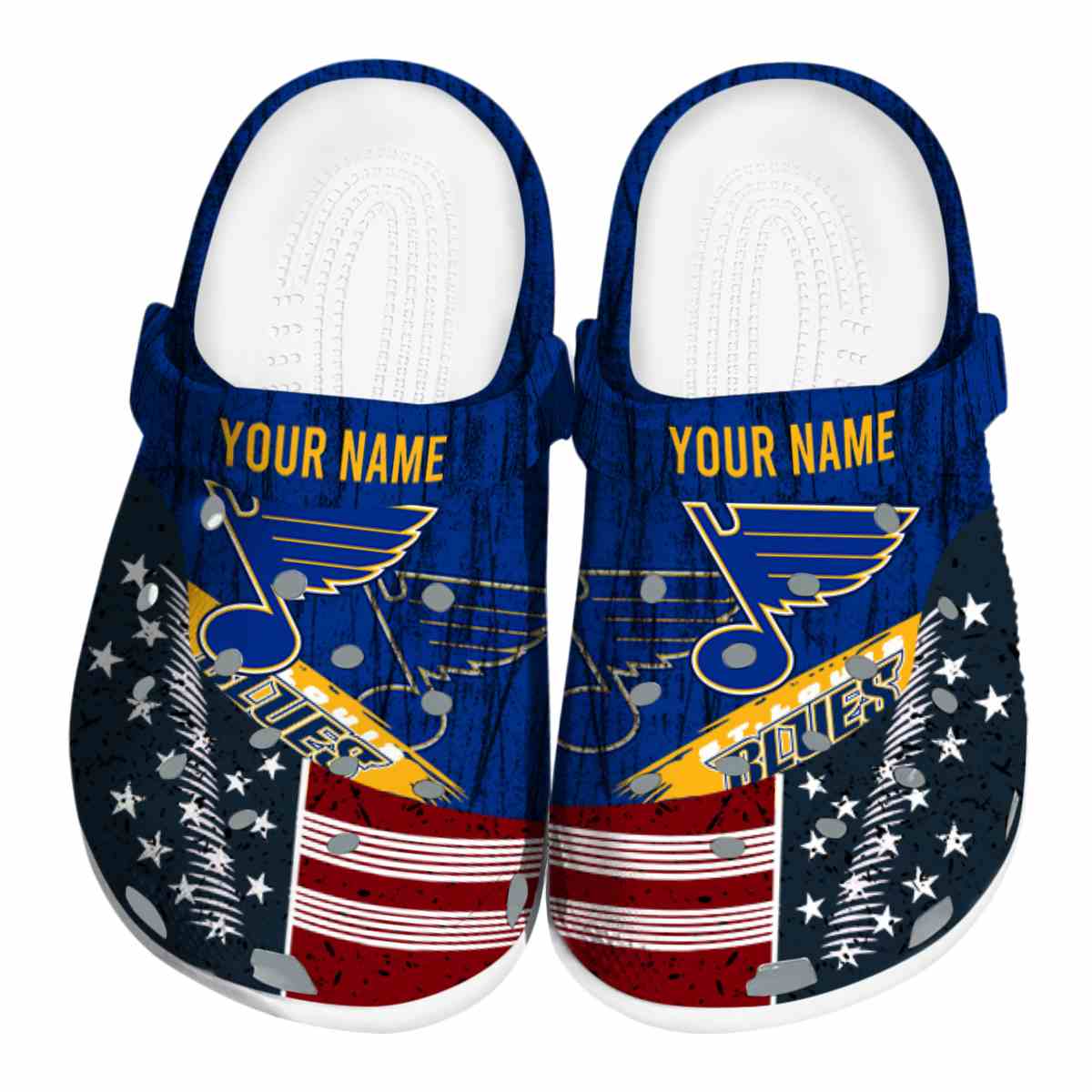 St. Louis Blues NHL Sport Crocs Crocband Clogs Shoes Comfortable For Men Women and Kids