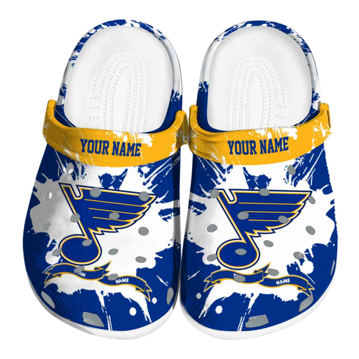 St. Louis Blues NHL Sport Crocs Crocband Clogs Shoes Comfortable For Men Women and Kids