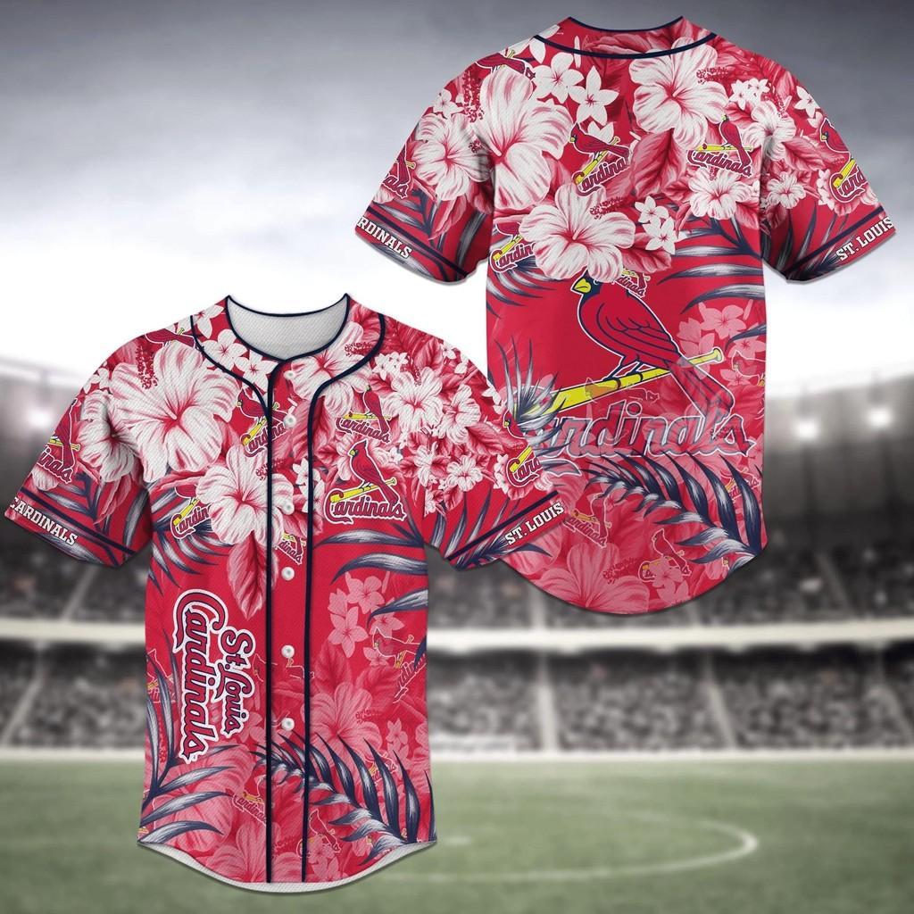 St. Louis Cardinals Mlb Baseball Jersey Shirt Flower