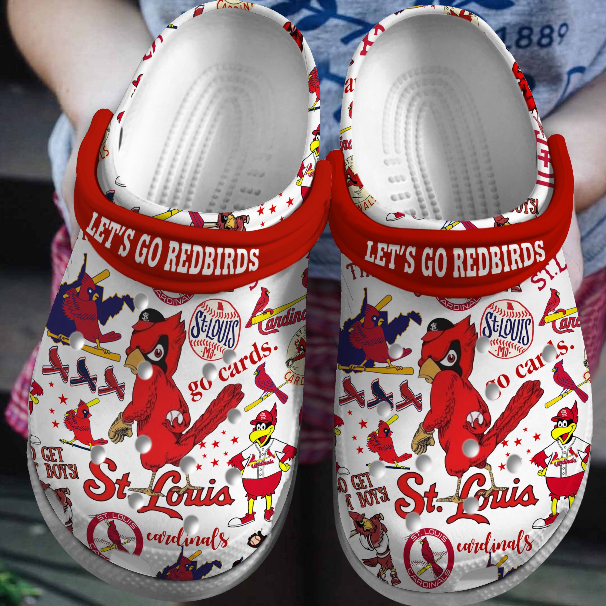 St. Louis Cardinals MLB Sport Crocs Crocband Clogs Shoes Comfortable For Men Women and Kids