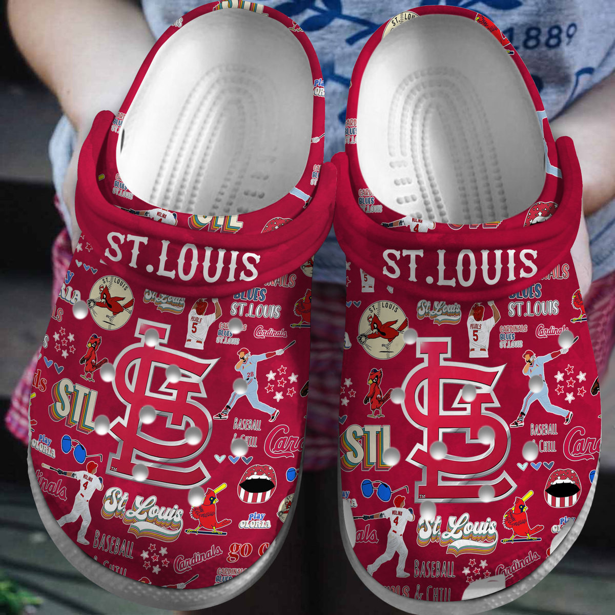 St. Louis Cardinals MLB Sport Crocs Crocband Clogs Shoes Comfortable For Men Women and Kids