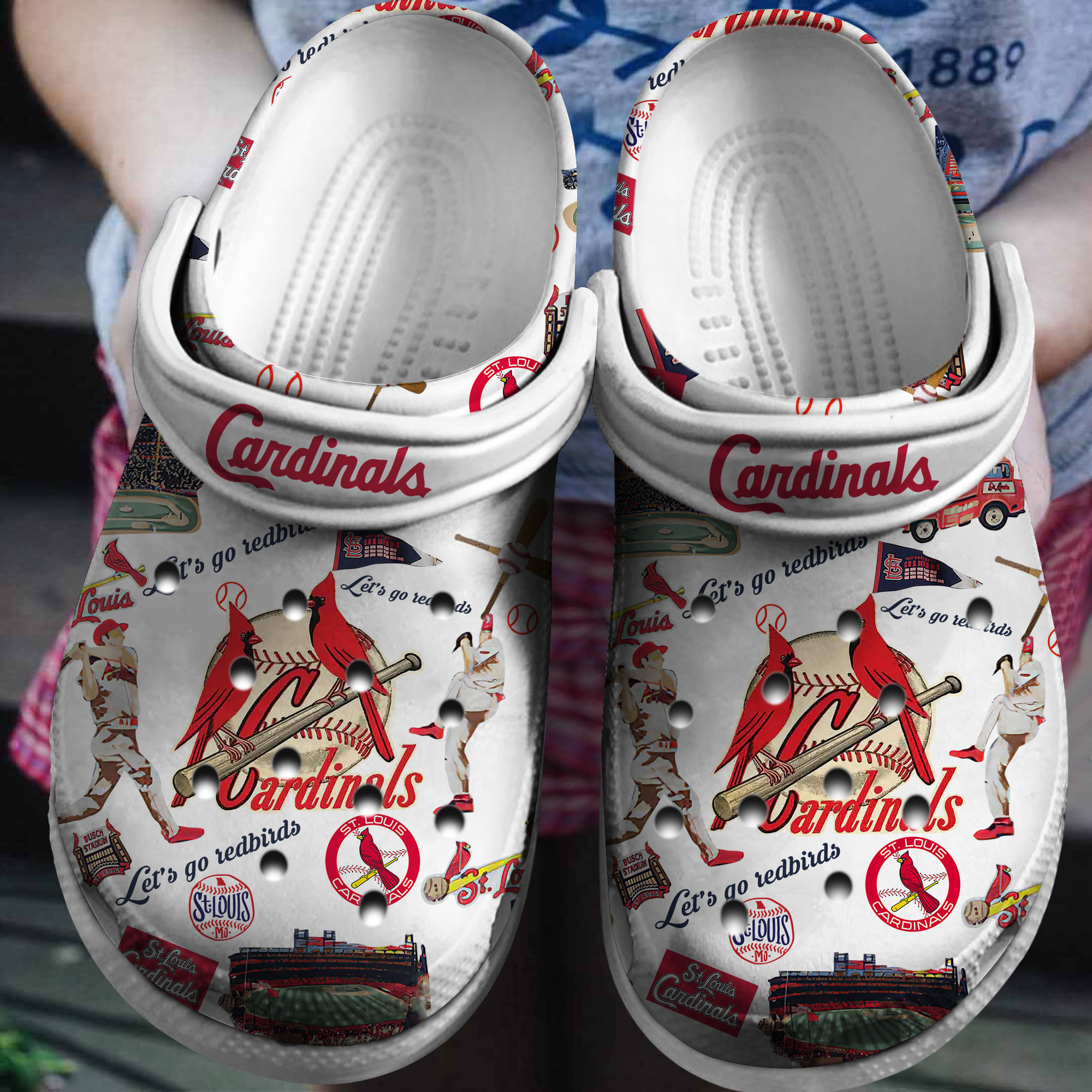 St. Louis Cardinals MLB Sport Crocs Crocband Clogs Shoes Comfortable For Men Women and Kids