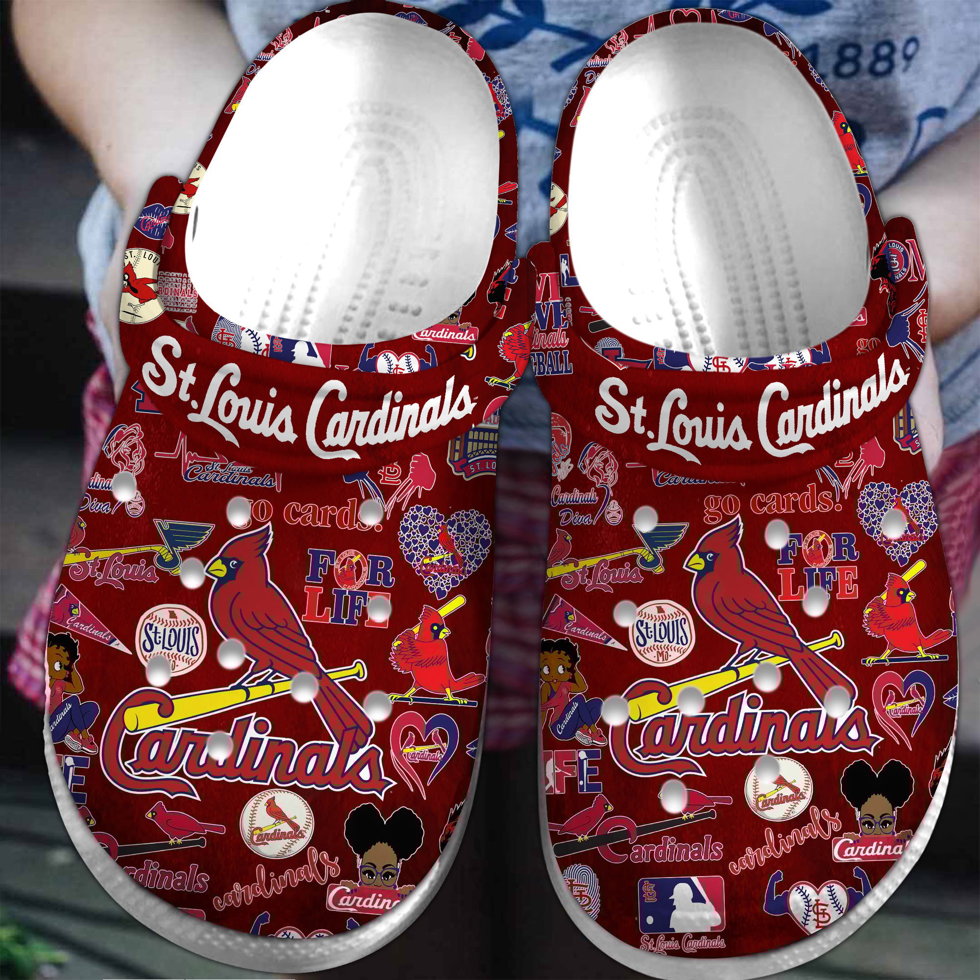 St. Louis Cardinals MLB Sport Crocs Crocband Clogs Shoes Comfortable For Men Women and Kids