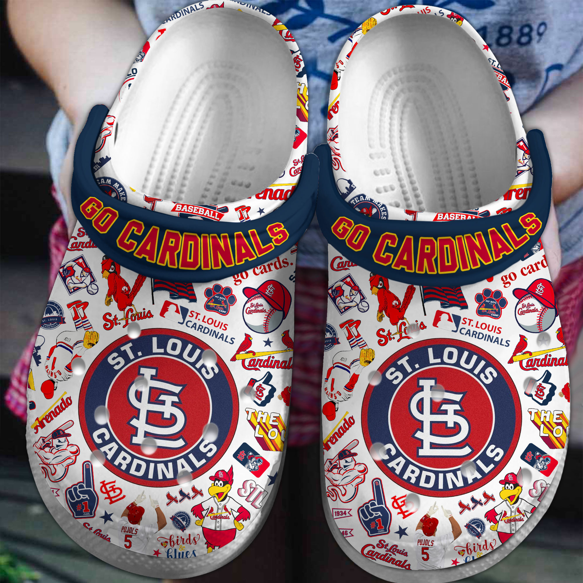 St. Louis Cardinals MLB Sport Crocs Crocband Clogs Shoes Comfortable For Men Women and Kids