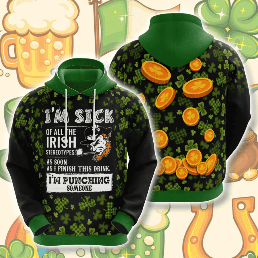 St. Patricks Day 3D All Over Print Hoodie, Zip Hoodie