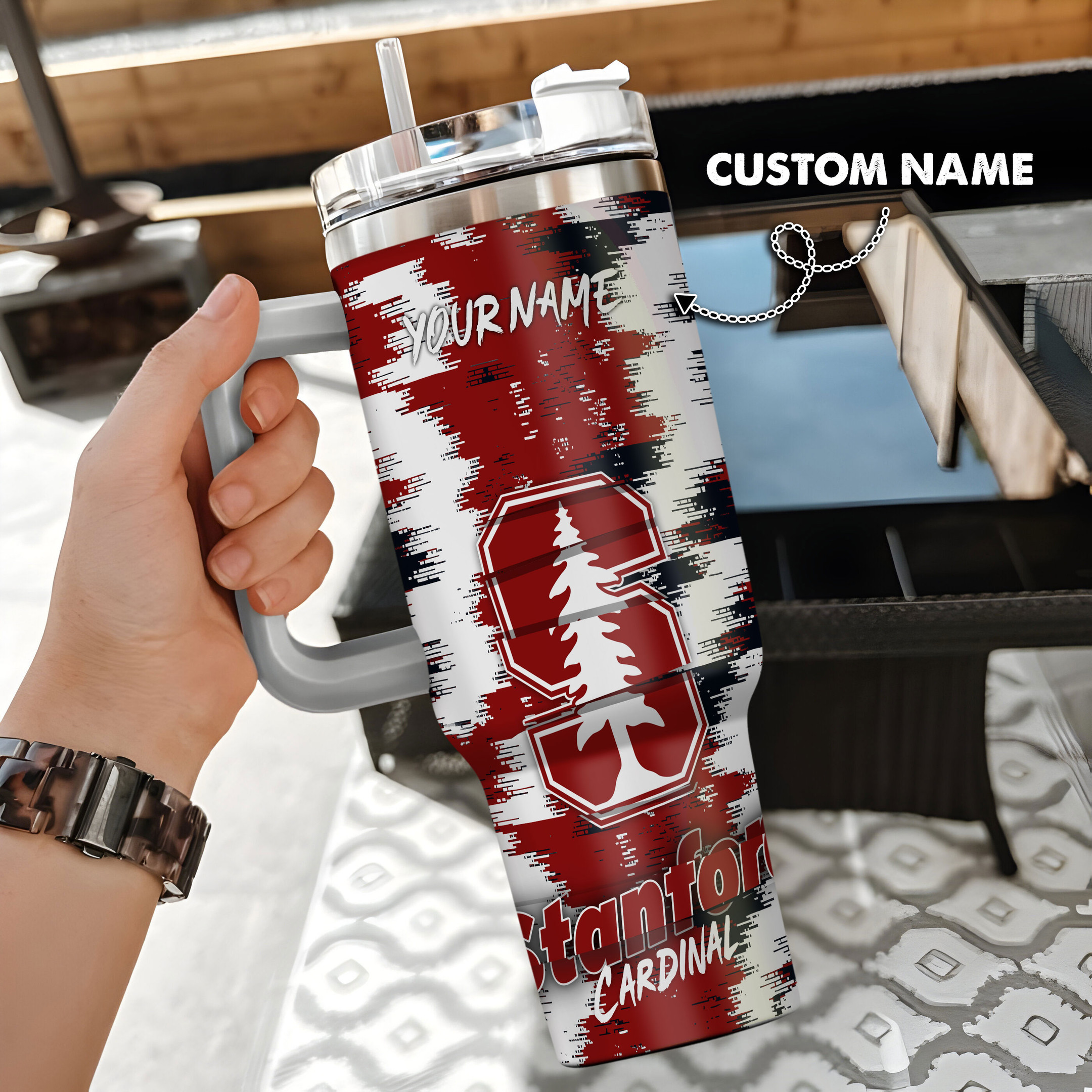 Stanford Cardinal NCAA Custom Stanley Cup 40 oz 30 oz Tumbler With HandleTVC230111