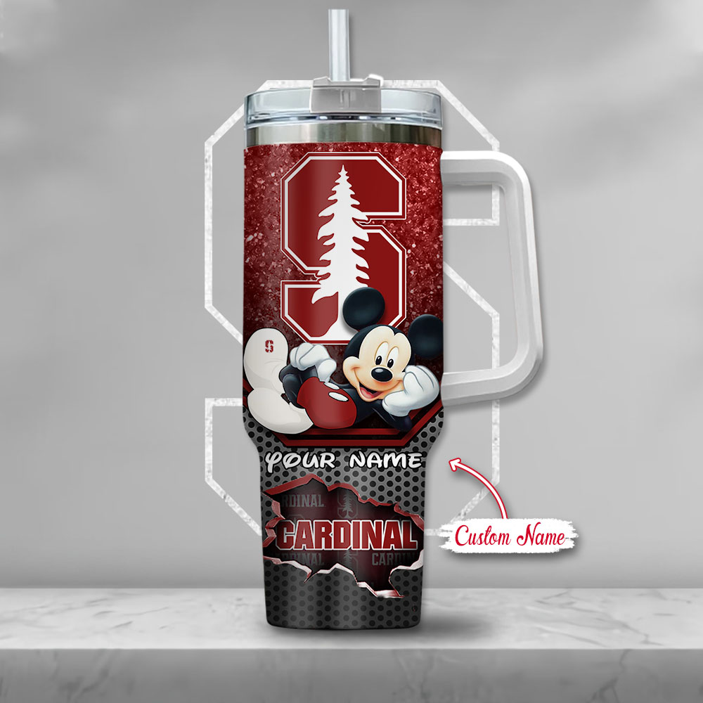 Stanford Cardinal NCAA Mickey Mouse Custom Stanley Cup 40 oz 30 oz Tumbler With HandleTVC230120 - Image 2