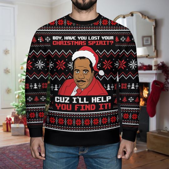 Stanley Hudson Ugly Christmas Sweater, The Office Movie Xmas Sweater, Boy Have You Lost Your Christmas - Image 15
