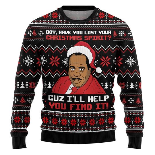 Stanley Hudson Ugly Christmas Sweater, The Office Movie Xmas Sweater, Boy Have You Lost Your Christmas - Image 13