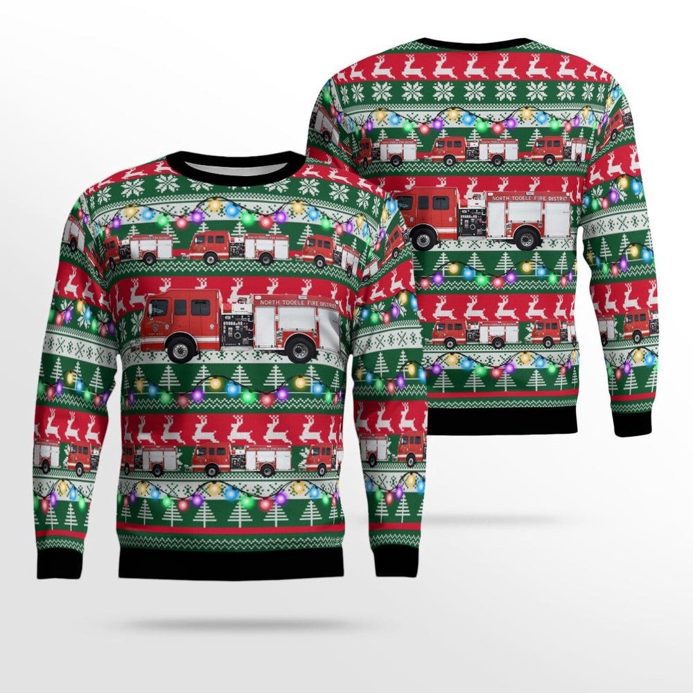 Stansbury Park Utah North Tooele Fire District AOP Ugly Sweater Unisex Christmas Gift