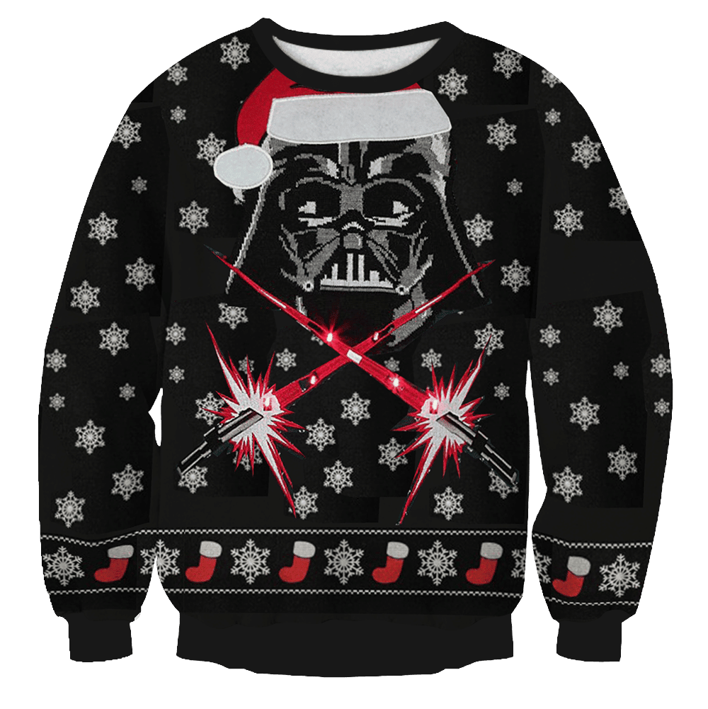 Star War Santa Clause I Find Your Lack Of Cheer Disturbing For Unisex Ugly Christmas Sweater Adult 3D Funny Matching for family - Image 2