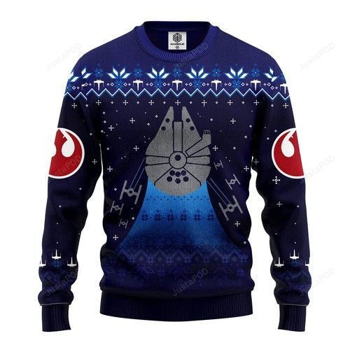 Star Wars Blue Navi Winter For Unisex Ugly Christmas Sweater Adult 3D Funny Matching for family